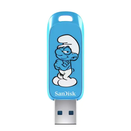 Pendrive Sandisk 64GB Smurf Edition (Gênio) - SDCZIS-064G-G46