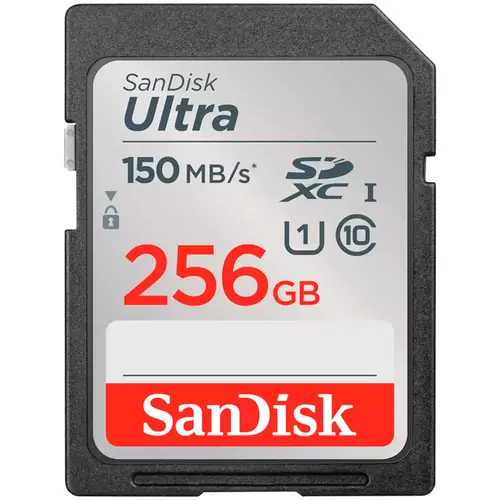 Cartão de Memória SD Sandisk Ultra 256GB UHS-I - SDSDUNC-256G-GN6IN