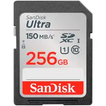 Cartão de Memória SD Sandisk Ultra 256GB UHS-I - SDSDUNC-256G-GN6IN