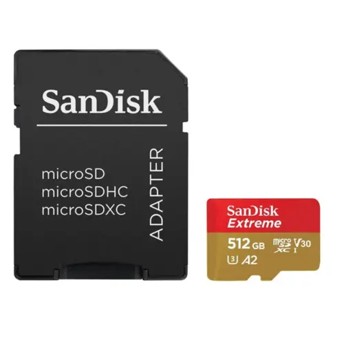 Cartão de Memória MicroSD Sandisk Extreme 512GB UHS-I - SDSQXAV-512G-GN6MA