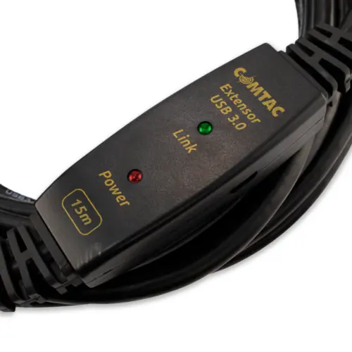 Cabo de Extensão Comtac USB 3.0 AM/AF com Amplificador de Sinal 15 Metros