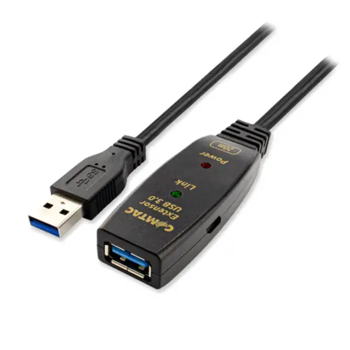 Cabo de Extensão Comtac USB 3.0 AM/AF com Amplificador de Sinal 20 Metros