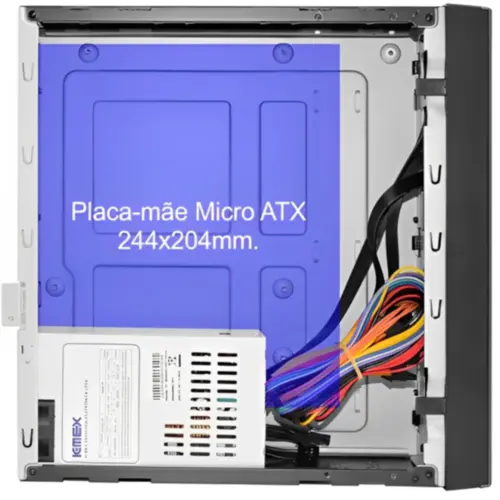 Gabinete K-MEX Mid Tower GM-02CK Preto mATX Com Fonte PC-200 - GM02CKRN001CB0X