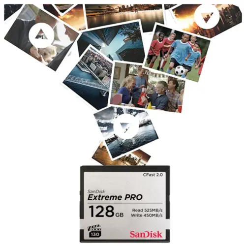 Cartão de Memória Sandisk 128GB Extreme PRO Cfast 2.0 - SDCFSP-128G-G46D