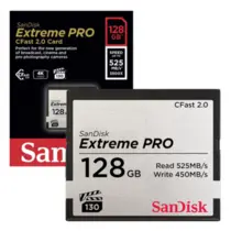 Cartão de Memória Sandisk 128GB Extreme PRO Cfast 2.0 - SDCFSP-128G-G46D