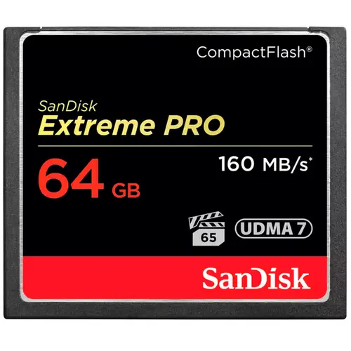 Cartão de Memória Sandisk 64GB Extreme PRO CompactFlash UDMA 7 - SDCFXPS-064G-X46