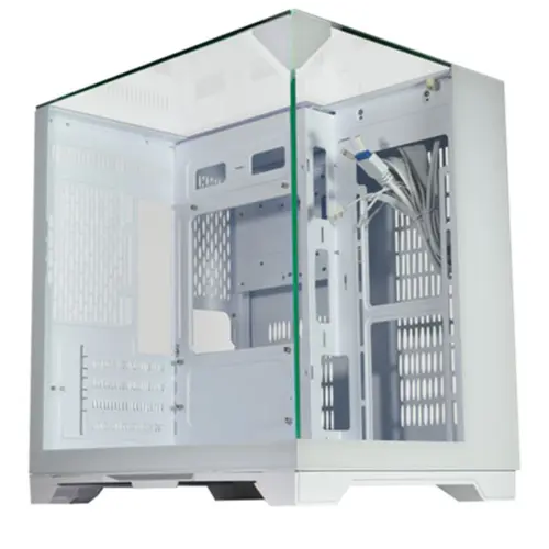 Gabinete Gamer Aquario CG-W3K3 Visão Infinito Branco Micro ATX sem fan CGW3D3RH002CB0X