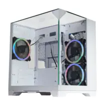 Gabinete Gamer Aquario CG-W3K3 Visão Infinito Branco Micro ATX sem fan CGW3D3RH002CB0X