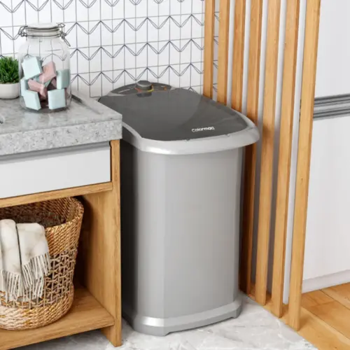 Máquina de Lavar Roupa Colormaq Ecomax Semi-Automatica Tanquinho Prata 127V 6kg - LCT 6