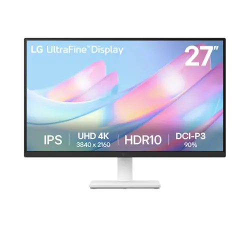 Monitor LG UltraFine 27US500-W Tela IPS 4K UHD 27'', HDR10, DCI-P3 90% branco