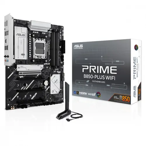 Placa Mãe Asus Prime B850-PLUS WIFI, Chipset B850, AMD AM5, ATX, DDR5 - 90MB1L80-M0EAY0