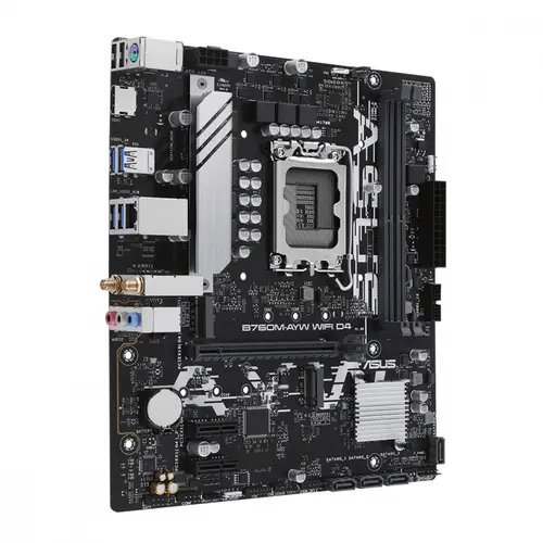 Placa Mãe Asus B760M-AYW WIFI D4, Chipset B760, Intel LGA 1700, mATX, DDR4 - 90MB1EA0-M1EAY0