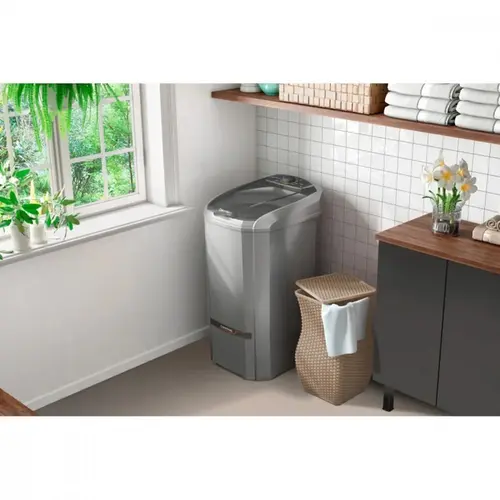 Máquina de Lavar Roupa Colormaq Ecomax Semi-Automatica Tanquinho Prata 220V 13kg - LCS13