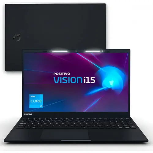 Notebook Positivo Vision i15M 15.6'' FHD Intel I3-N300 8GB 256GB SSD Windows 11 Home Preto - I38256C-15