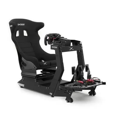 Cockpit 4.0 Horizontal Branco C/ Ajustes Extreme Simracing - Banco P1 Preto