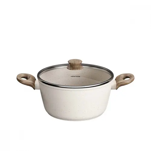 Jogo de Panelas Com 8 Peças Mimo Style Cook Marmol Vitrocerâmico Indução - 10216