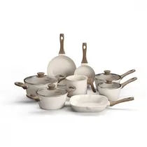 Jogo de Panelas Com 8 Peças Mimo Style Cook Marmol Vitrocerâmico Indução - 10216