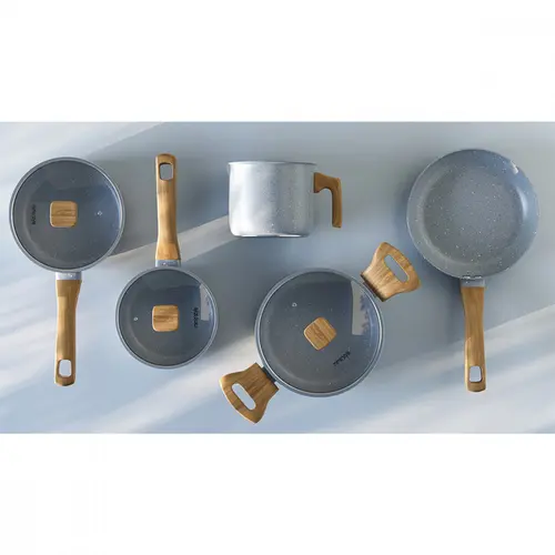 Jogo de Panelas Com 5 Peças Mimo Style Pratic Cook Vitrocerâmico Indução Grafite - 10742