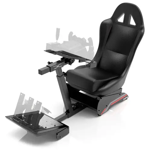 Cockpit X Retrátil V3 C/ Ajuste de Inclinação e Altura Extreme Simracing - Banco Vermelho