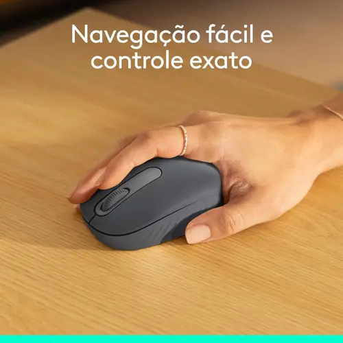 Mouse Sem Fio Logitech M196 Bluetooth 1.000 DPI Grafite - 910-007456