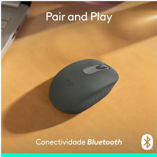 Mouse Sem Fio Logitech M196 Bluetooth 1.000 DPI Grafite - 910-007456