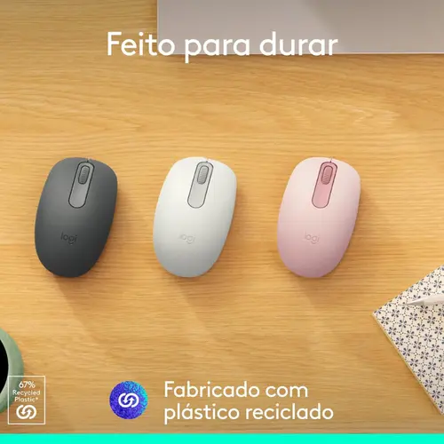 Mouse Sem Fio Logitech M196 Bluetooth 1.000 DPI Grafite - 910-007456
