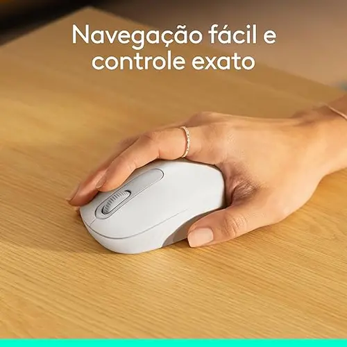 Mouse Sem Fio Logitech M196 Bluetooth 1.000 DPI Branco - 910-007457