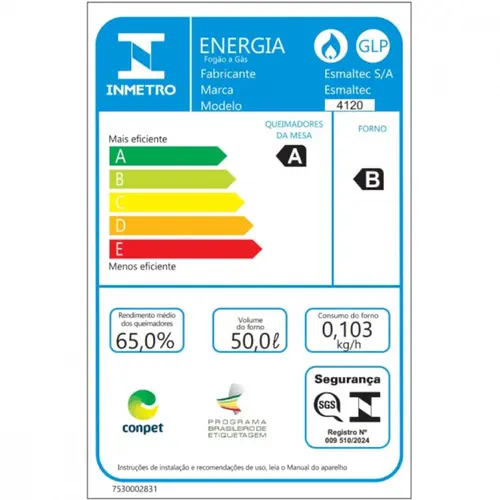 Fogão 4 Bocas Esmaltec Ideal Pop Limpa Fácil Preto Inox Bivolt - F4ISP
