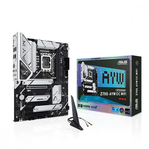 Placa Mãe Asus Z790-AYW OC WIFI, Intel LGA 1700, ATX, DDR5, Wi-Fi, Preto