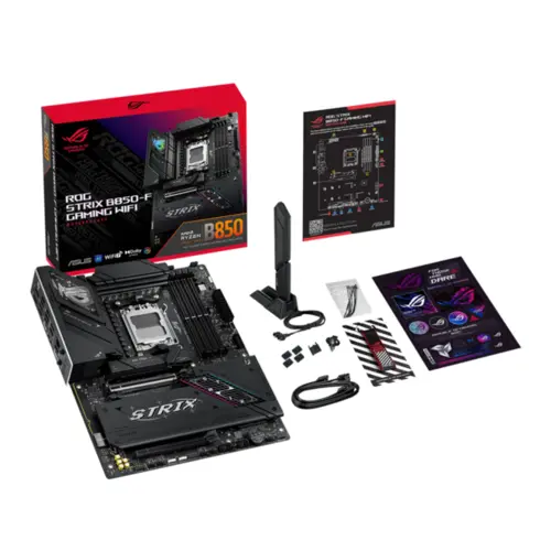 Placa Mãe Asus ROG Strix B850-F GAMING WIFI, Chipset B850, AMD AM5, ATX, DDR5