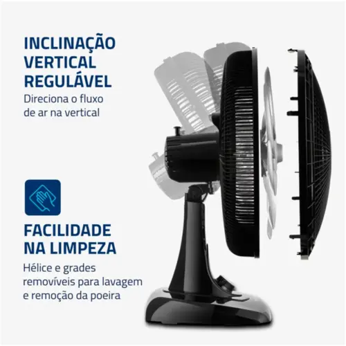 Ventilador de Mesa Mondial 40cm Super Power 127V/140W Preto - VSP-40-B