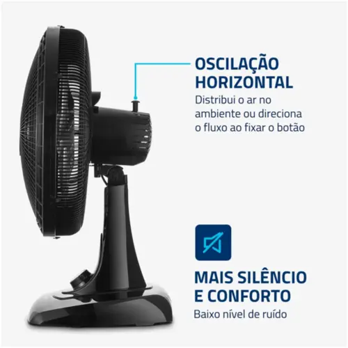 Ventilador de Mesa Mondial 40cm Super Power 127V/140W Preto - VSP-40-B