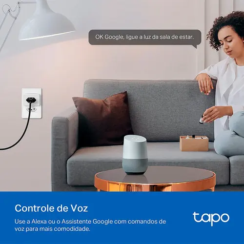 Mini Tomada Inteligente TP-Link TAPO P110 Wi-Fi com Monitoramento de Consumo de Energia