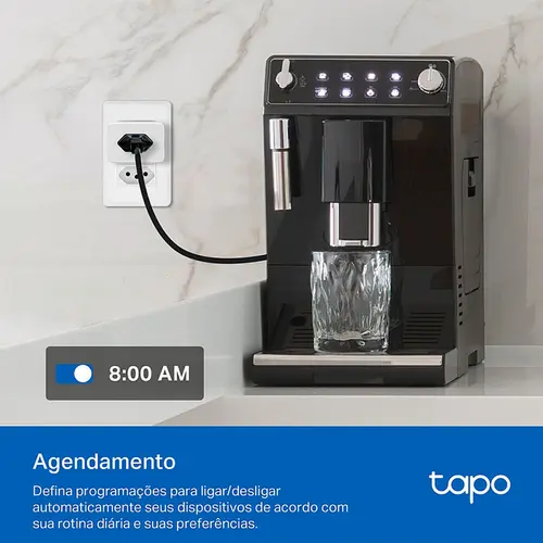 Mini Tomada Inteligente TP-Link TAPO P110 Wi-Fi com Monitoramento de Consumo de Energia