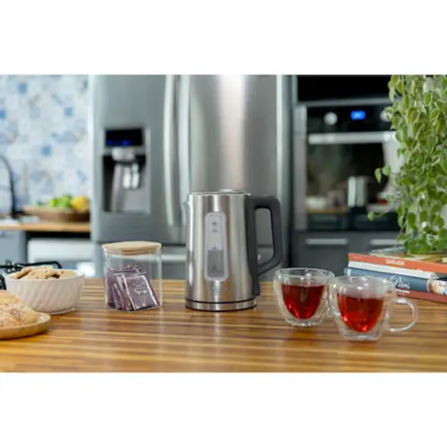 Chaleira Elétrica 1,7L Inox Black + Decker Programável GOURMAND GRIS 1200W 127V - KEPG-BR