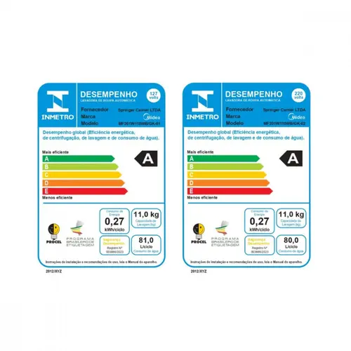 Máquina de Lavar Midea 11kg Titanium Slim HealthGuard Smart 220V - MF201W110WB/GK-02