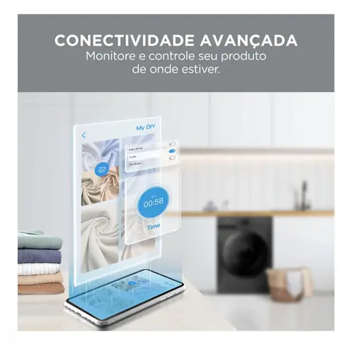 Máquina de Lavar Midea 11kg Titanium Slim HealthGuard Smart 220V - MF201W110WB/GK-02