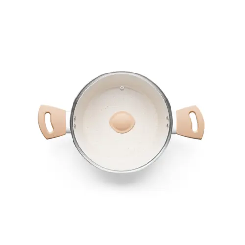 Jogo de Panelas Carmela Vanilla MTA 5 Peças Antiaderente Revestimento Cerâmica - 8481