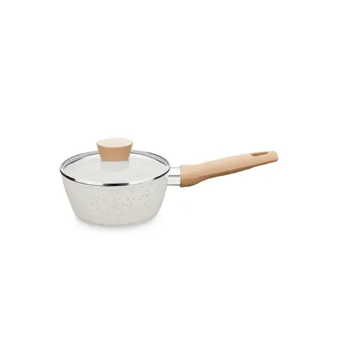 Jogo de Panelas Carmela Vanilla MTA 5 Peças Antiaderente Revestimento Cerâmica - 8481