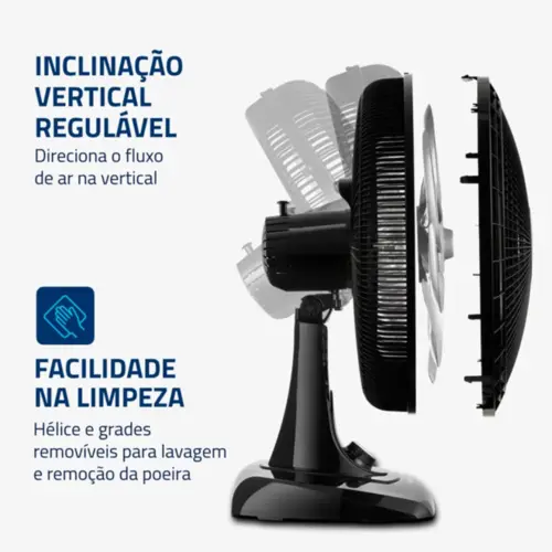 Ventilador de Mesa Mondial 40cm Super Power 220V/140W Preto - VSP-40-B