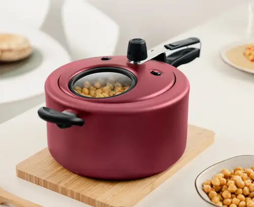 Panela de Pressão MTA Superior Antiaderente Com Visor 6L Cereja - 6034