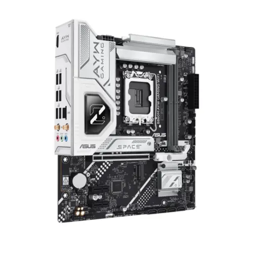 Placa Mãe Asus B860M AYW GAMING WIFI, Chipset B860, Intel LGA 1851, mATX, DDR5 - 90MB1JS0-M0EAY0
