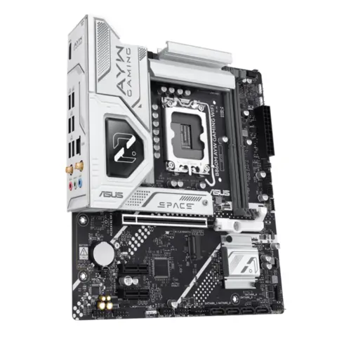 Placa Mãe Asus B860M AYW GAMING WIFI, Chipset B860, Intel LGA 1851, mATX, DDR5 - 90MB1JS0-M0EAY0