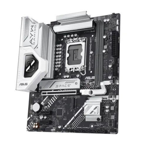 Placa Mãe Asus B860M AYW GAMING WIFI, Chipset B860, Intel LGA 1851, mATX, DDR5 - 90MB1JS0-M0EAY0