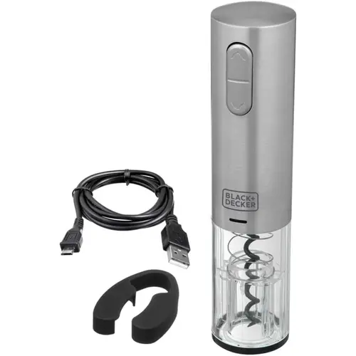 Gourmand Gris - Abridor de Vinho, Bateria de Lithium Recarregável via USB, Abridor de Lacre, Bivolt