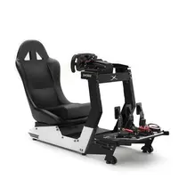 Cockpit 4.0 Plus Horizontal Preto Retrátil C/ Ajustes e Suporte de Tela Extreme Simracing - Banco P1 Preto