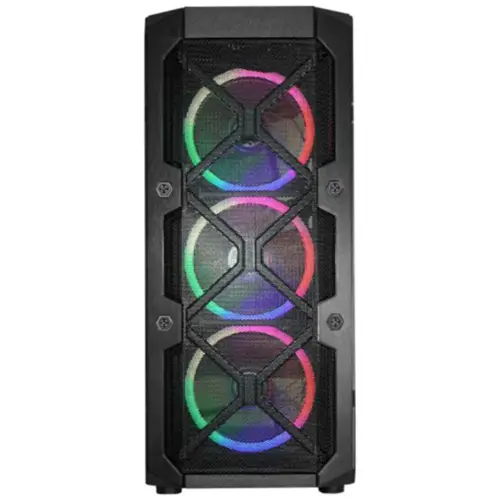 Gabinete Gamer K-MEX CG-02C5 Painel MESH com 3 Fan AAFAF1 coloridos