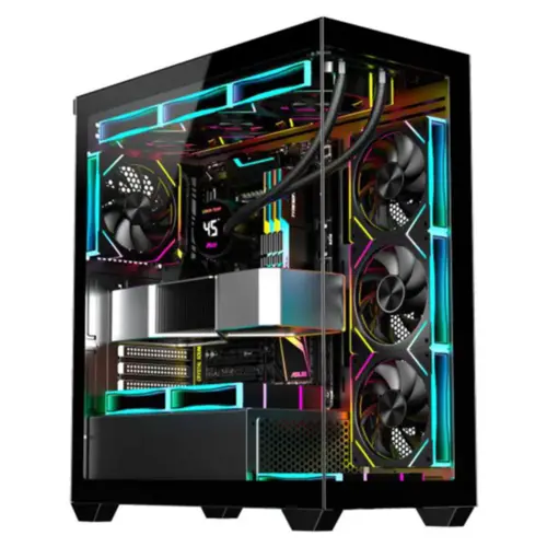 Gabinete Gamer K-MEX Aquario CG-36DY Torre Preta ATX s/ fan