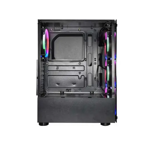 Gabinete Gamer K-MEX CG-10W5 Painel Vidro com 3 Fan AAFAF1 coloridos