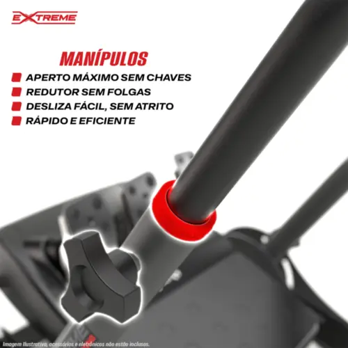 Suporte Para Volantes SGT Ajustável e Rebatível Extreme Simracing - Cinza